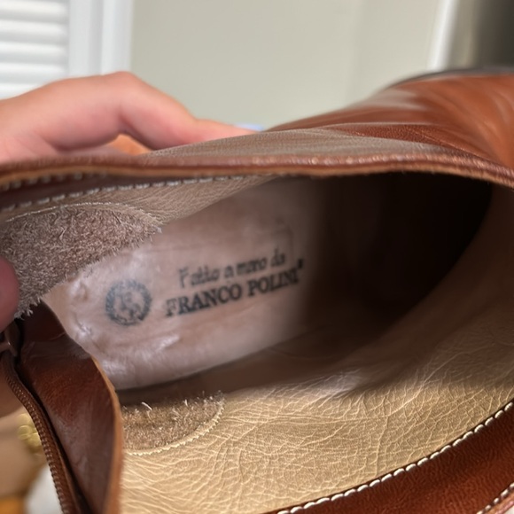 Franco Polini brown leather heel boots - Picture 4 of 6